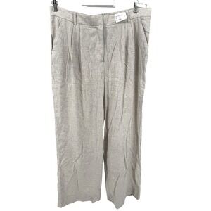 Abercrombie & Fitch Womens Ultra High‎ Rise Wide Leg Pants 34/18L Beige Trousers